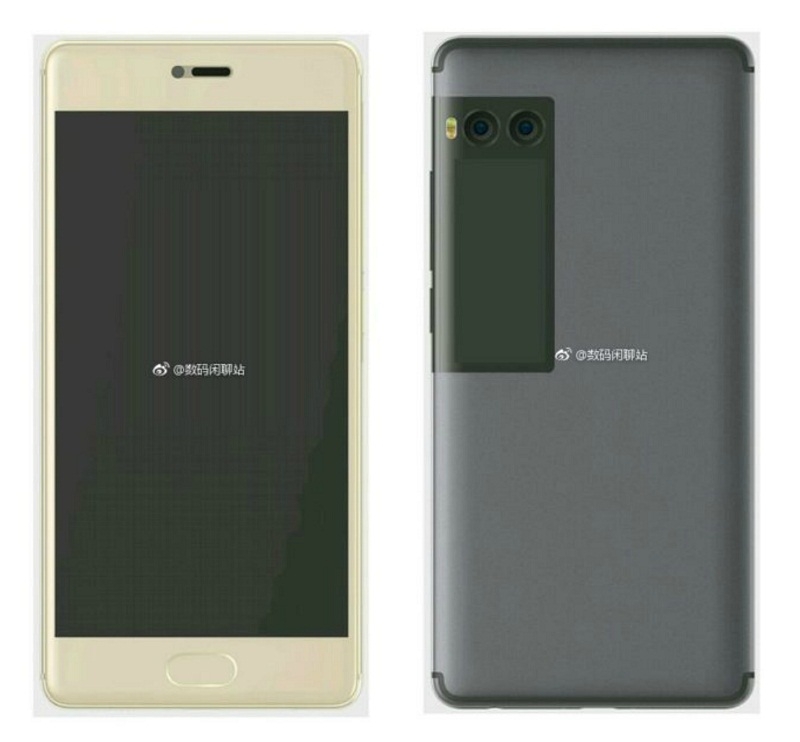 Lộ ảnh render Meizu Pro 7 với màn hình phụ phía sau