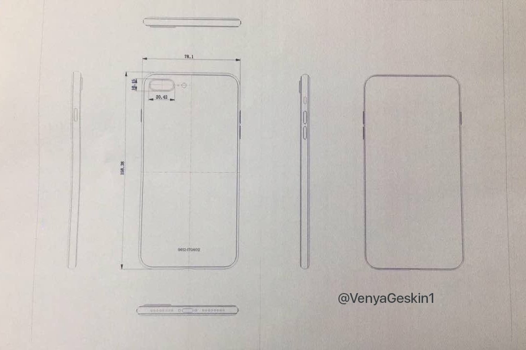 Rò rỉ bản vẻ chi tiết của iPhone 8 và iPhone 7s Plus