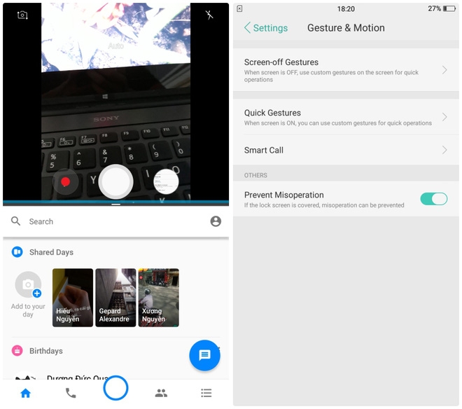 So sánh giao diện TouchWiz và ColorOS So sánh giao diện TouchWiz và ColorOS