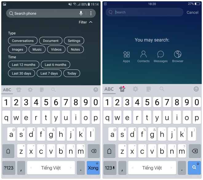 So sánh giao diện TouchWiz và ColorOS So sánh giao diện TouchWiz và ColorOS