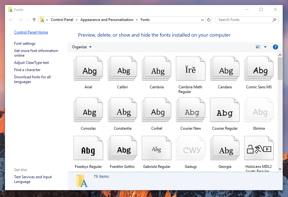 Cách thay đổi Font chữ trên Windows 10