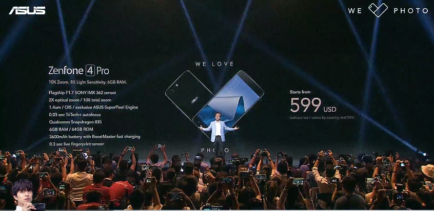 Asus đưa ra giá bán dự kiến của ZenFone 4 Series