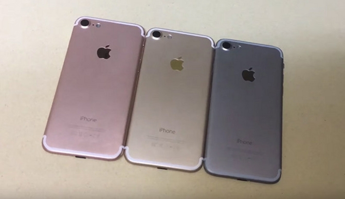Chiêm ngưỡng trọn bộ iPhone 7 màu xám, vàng và vàng hồng