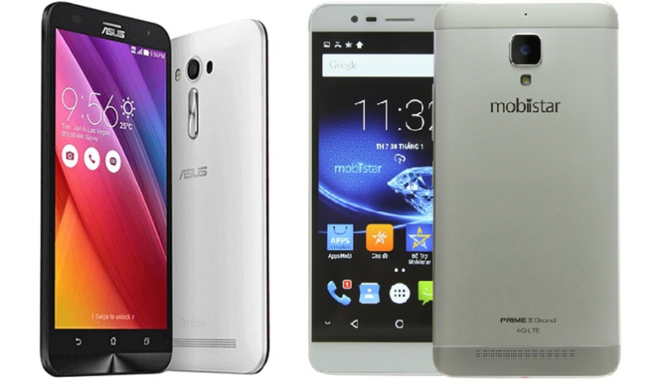 Với mức giá 4.5 triệu đồng, lựa chọn Asus Zenfone 2 Laser 5.5 inch hay Prime X Grand?