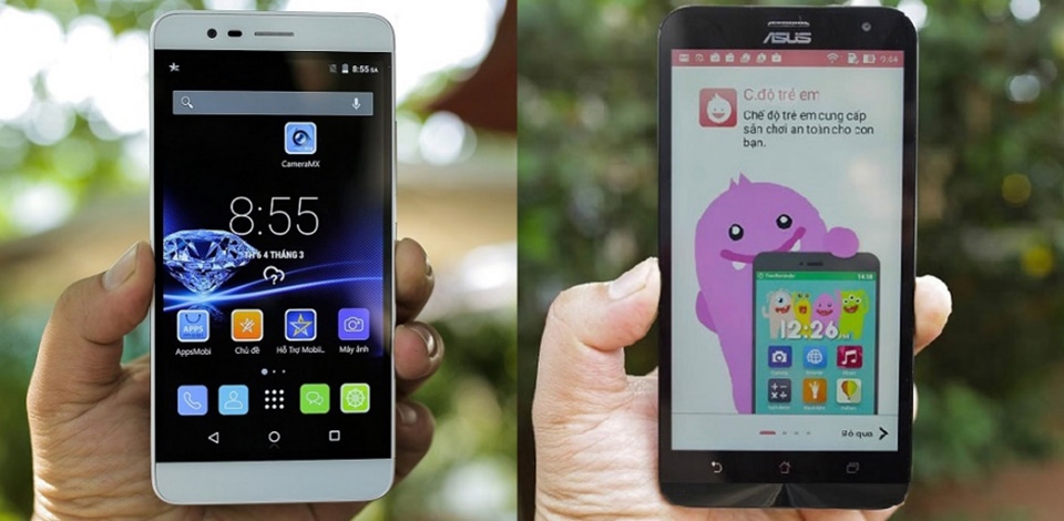 Với mức giá 4.5 triệu đồng, lựa chọn Asus Zenfone 2 Laser 5.5 inch hay Prime X Grand?