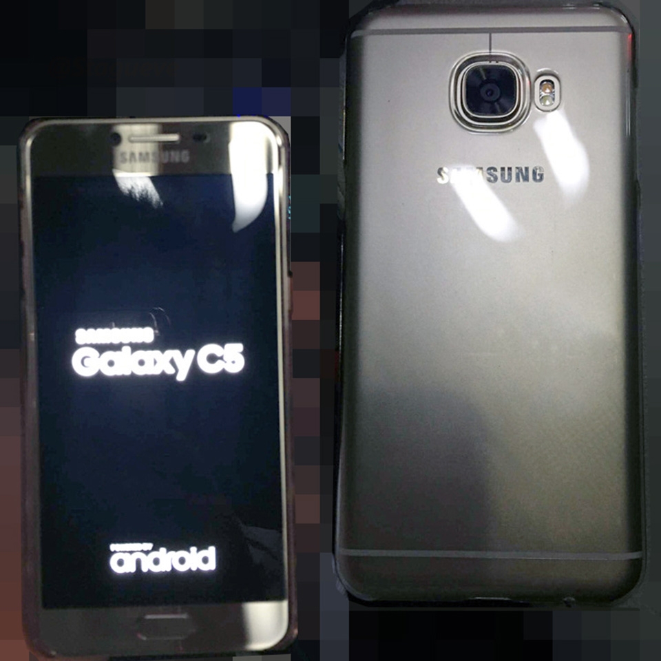 Lộ diện ảnh thực tế Galaxy C5: Nguyên khối kim loại
