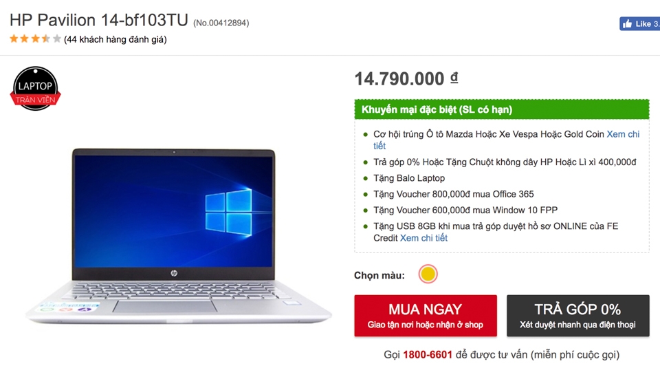 HP Pavilion 14 i5 8250U