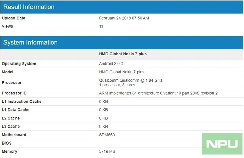 Nokia 7 Plus 6GB RAM
