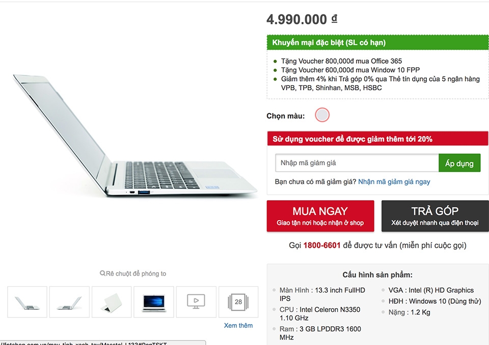 Laptop sinh viên 02