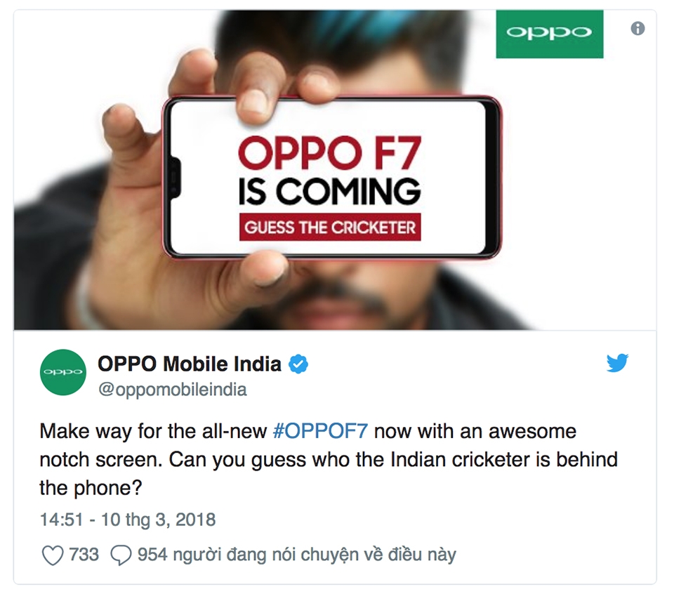 OPPO F7 ra mắt OPPO F7 ra mắt