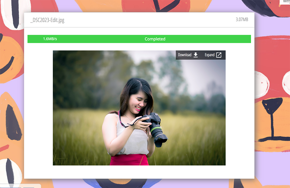 Chia sẻ file bằng take a file 02