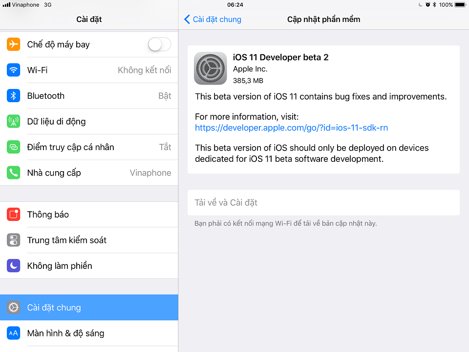 Apple phát hành iOS 11 beta 2
