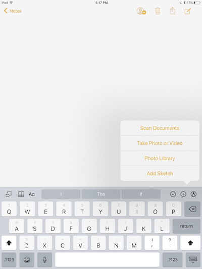 Scan bằng ứng dụng Notes trên iOS 11 01
