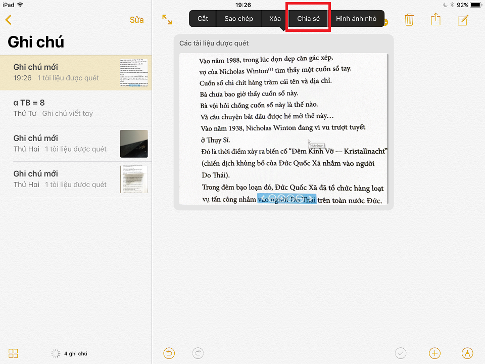 Scan bằng ứng dụng Notes trên iOS 11 07