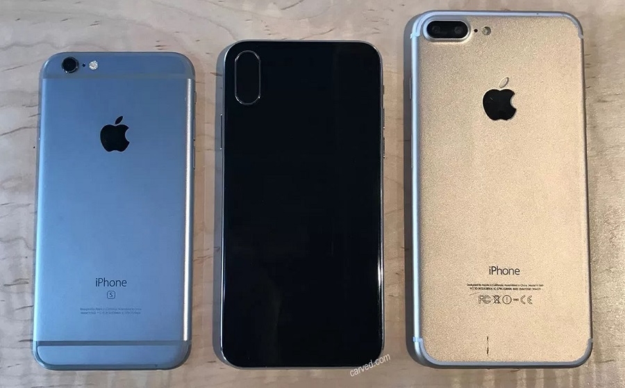 Lộ diện hình ảnh thực tế iPhone 8 cạnh iPhone 7 Plus