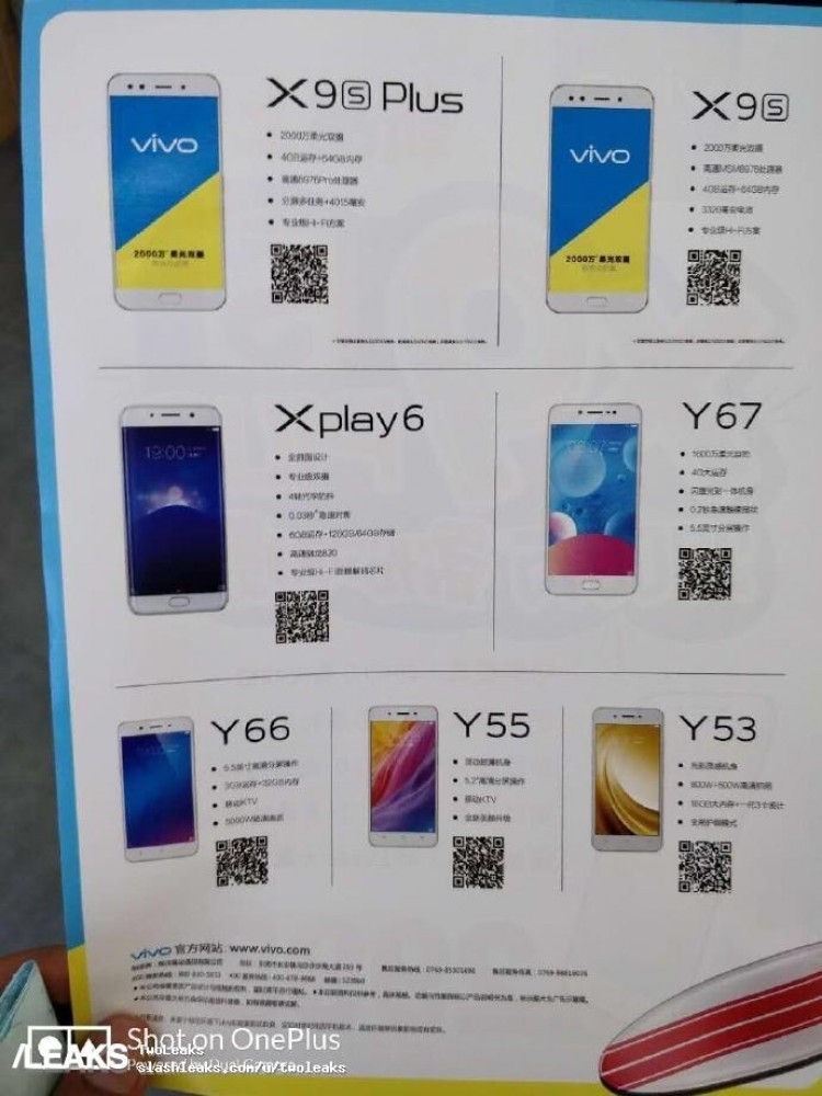 Vivo V9s và V9s Plus lộ cấu hình