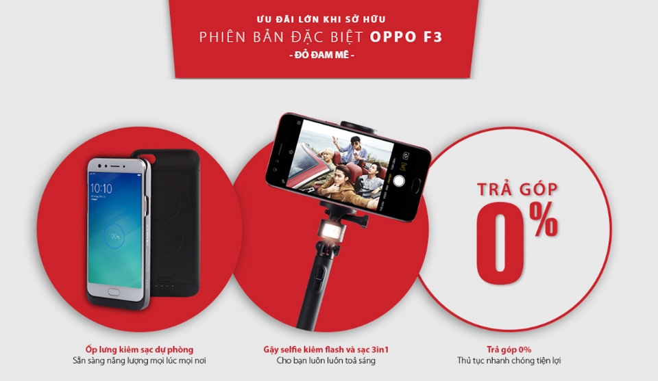 OPPO F3 cá tính qua phiên bản đỏ 05
