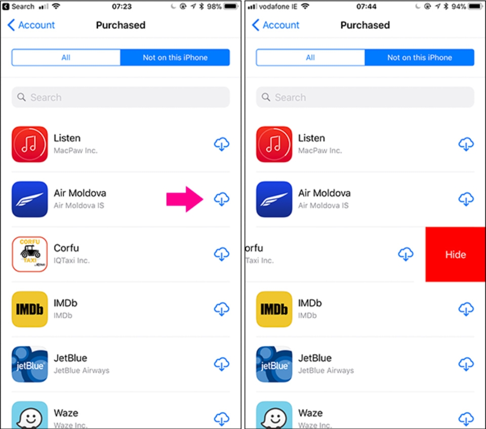 Ứng dụng đã cài trên iOS 02