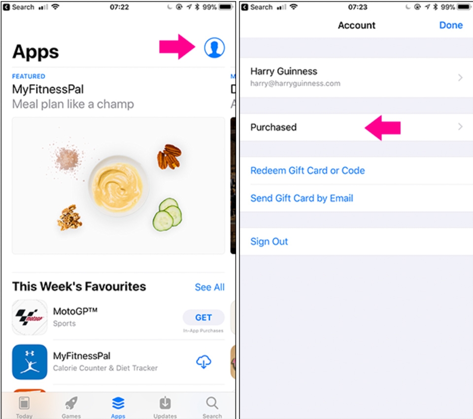 Ứng dụng đã cài đặt trên iOS 01