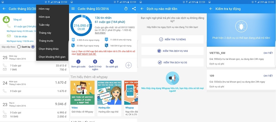 [Android&iOS] WhyPay: Ứng dụng quản lý cước thời gian thực trên smartphone