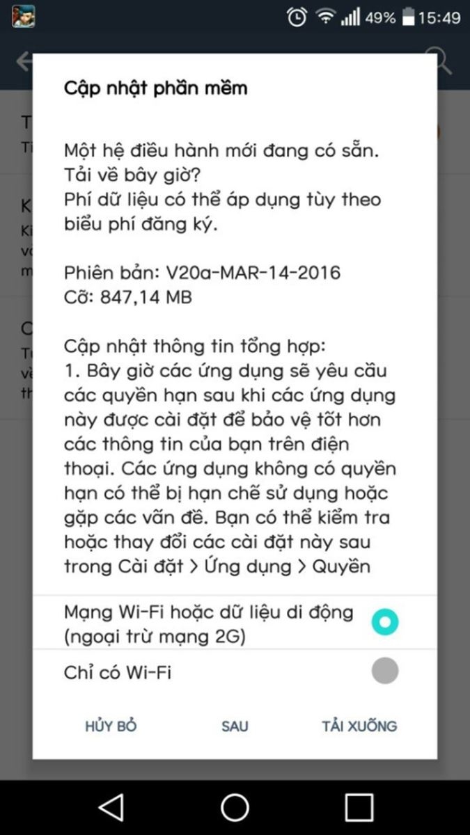 LG V10 Việt Nam chính thức nhận được Android 6.0 qua OTA