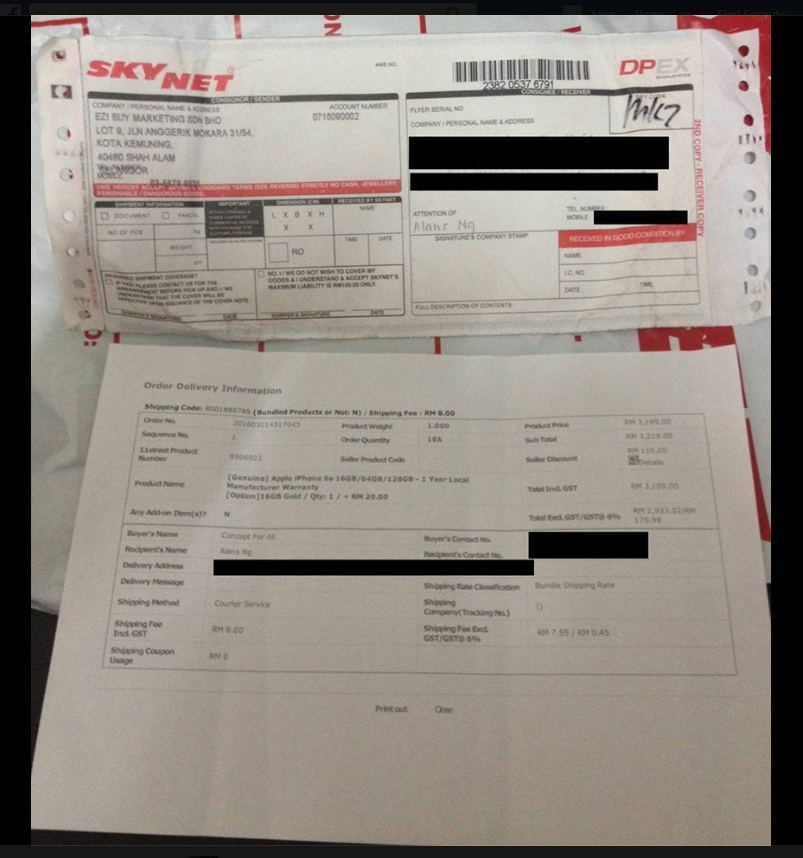 Cực sốc khi đặt mua iPhone 6s nhận được ổ khóa rẻ tiền