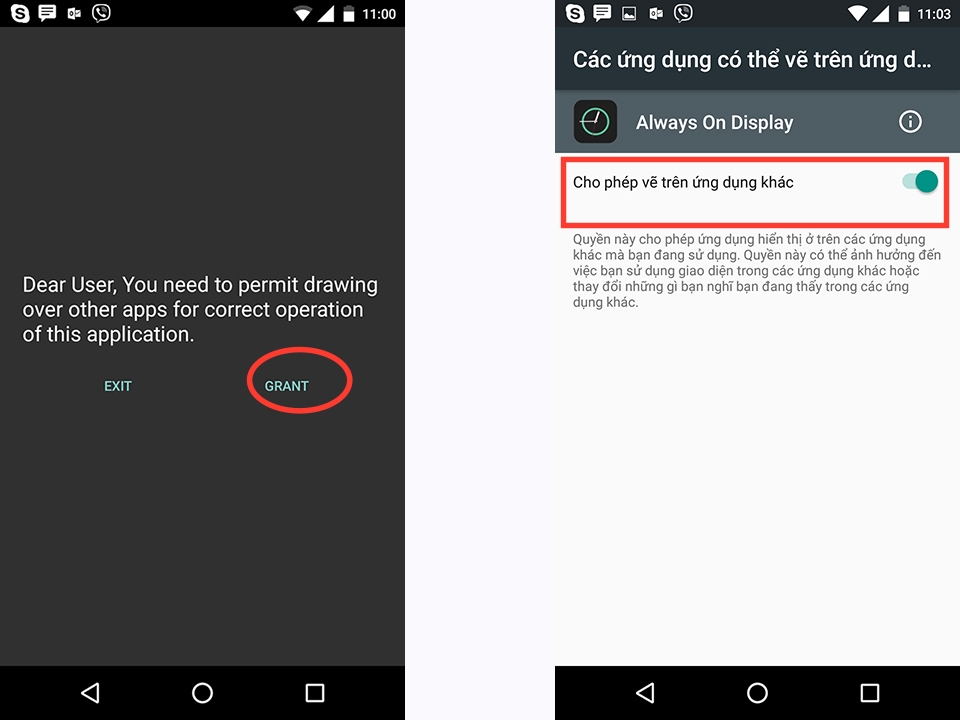 Đem tính năng always on lên thiết bị Android
