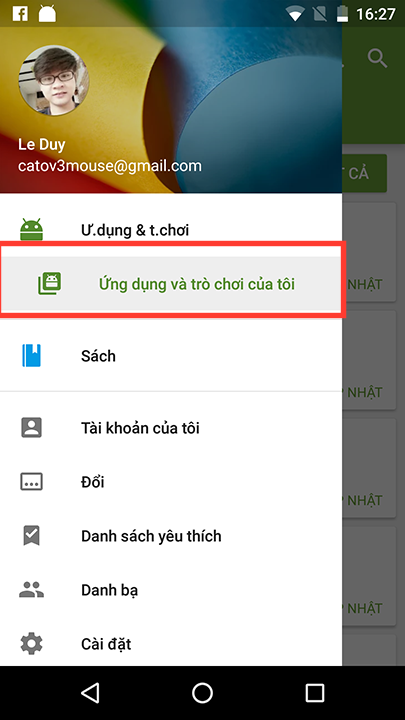 Khôi phục ứng dụng lỡ xóa trên Android