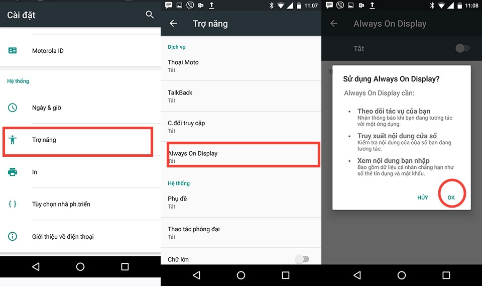 mang tính năng always-on lên những thiết bị Android khác