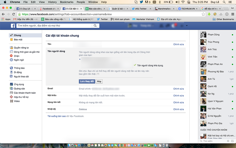 Tùy chỉnh địa chỉ trang cá nhân trên Facebook
