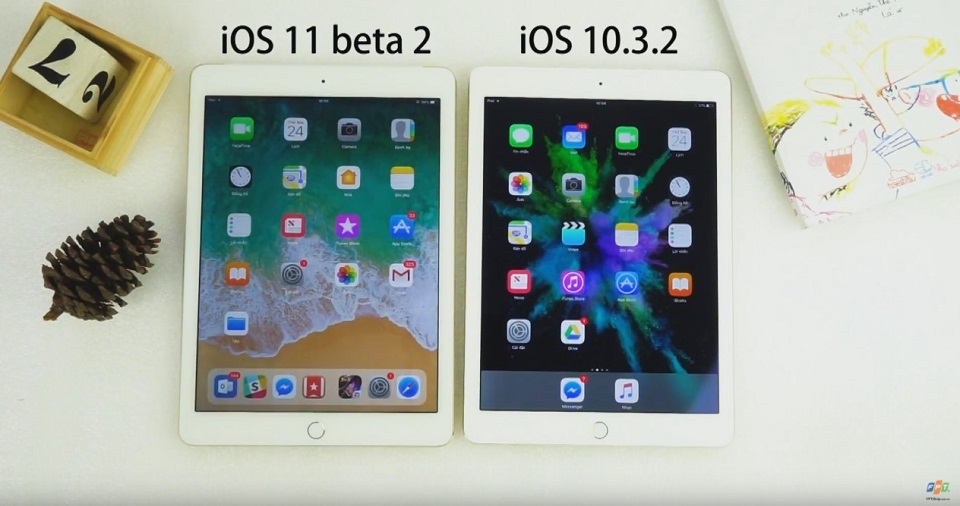 [Video] So sánh hiệu năng iOS 11 beta 2 & iOS 10.3.2 trên iPad Air 2