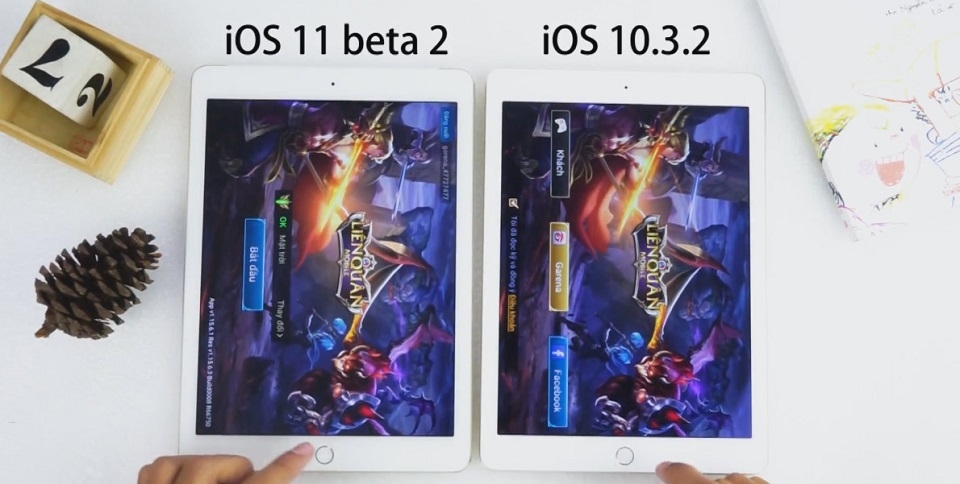 [Video] So sánh hiệu năng iOS 11 beta 2 & iOS 10.3.2 trên iPad Air 2