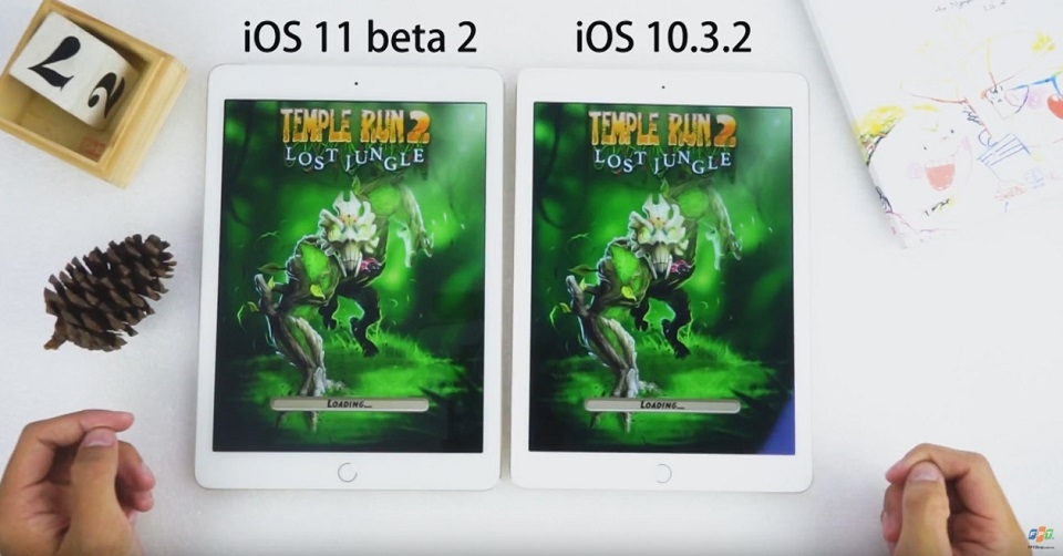 [Video] So sánh hiệu năng iOS 11 beta 2 & iOS 10.3.2 trên iPad Air 2