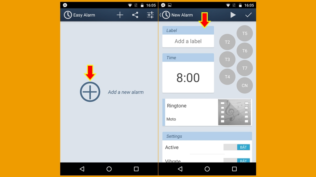 Thủ thuật đặt báo thức bằng video với Easy Alarm Youtube 1