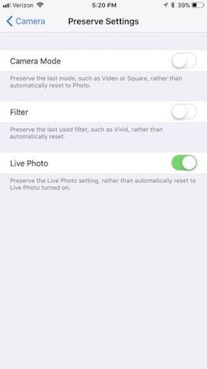 Thủ thuật thiết lập camera cho iOS 11 bạn không được bỏ qua 2
