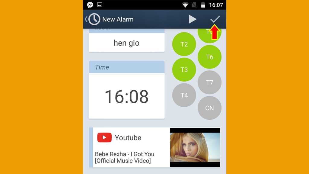 Thủ thuật đặt báo thức bằng video với Easy Alarm Youtube 3