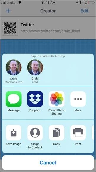 Cách tự tạo mã QR cho bản thân bằng iPhone 7