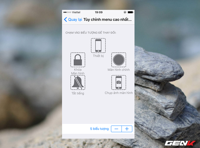Tùy chỉnh lại các lệnh trong nút Home ảo 4