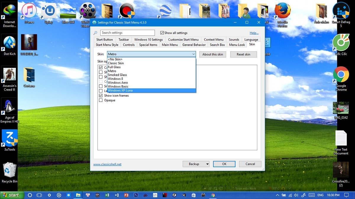 Thủ thuật cài giao diện Windows XP lên Windows 10 9