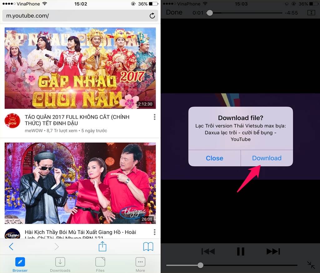 Tải video trên iOS dễ dàng với ứng dụng Browser and File Manager for Documents Tải video trên iOS dễ dàng với ứng dụng Browser and File Manager for Documents