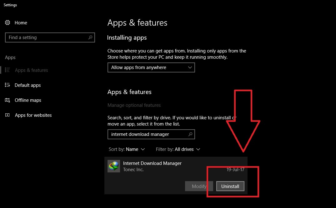 Chọn “Uninstall” để gỡ cài đặt. Chọn “Uninstall” để gỡ cài đặt.