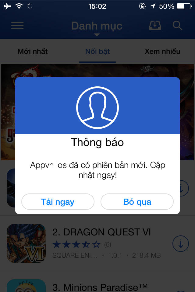 Khởi động ứng dụng Appvn Plus Khởi động ứng dụng Appvn Plus