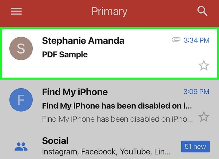 Mở file PDF bằng GMAIL
