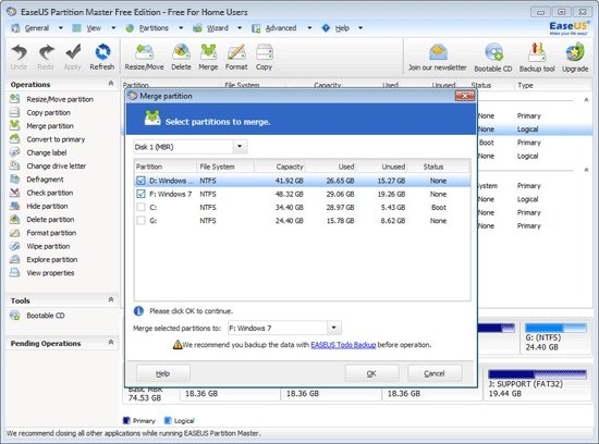 Merge Partition