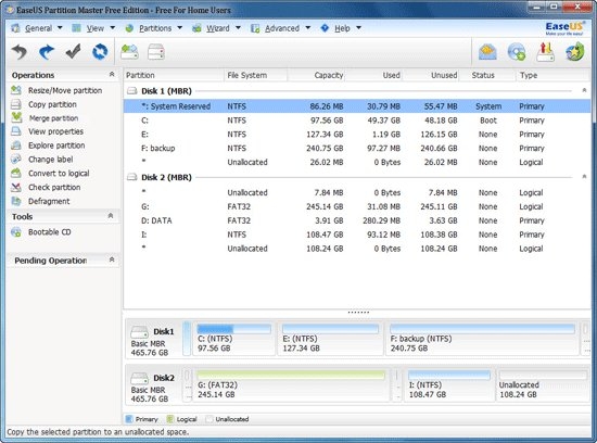 EASEUS Partition Master