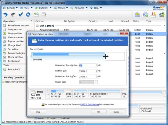 Resize/Move Partition