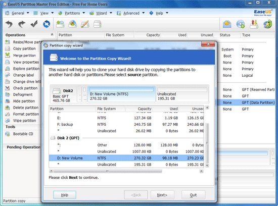 Disk/Partition Copy