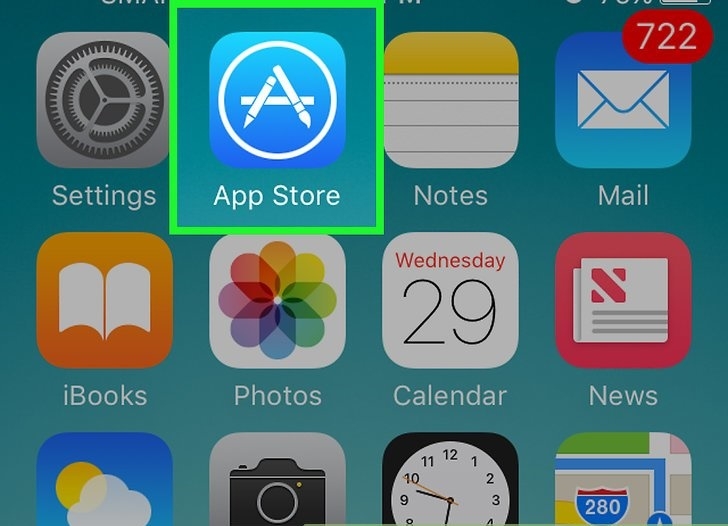 Mở úng dụng App Store