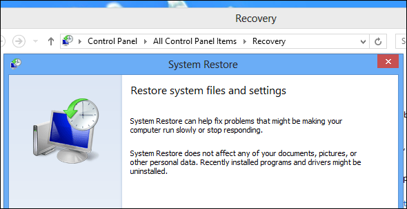 Khôi phục (restore) máy tính của bạn Khôi phục (restore) máy tính của bạn