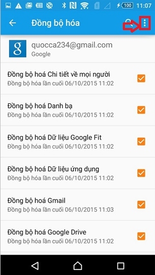 Nhấp vào biểu tượng 3 dấu chấm và chọn mục Xóa tài khoản